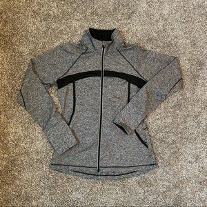 Large VSX (Victoria’s secret) athletic zip up jacket heather gray/black